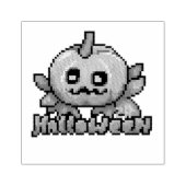Halloween pumpkin, Pixel Art, Pixelart  Gummistempel (Prägung)