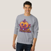 Halloween pumpkin pixel art sweatshirt (Vorne ganz)