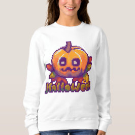 Halloween, pumpkin Pixel art Sweatshirt
