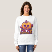 Halloween, pumpkin Pixel art Sweatshirt (Vorne ganz)