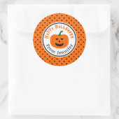 Halloween Pumpkin Polka Dots Stickers (Tasche)