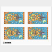 HALLOWEEN PUMPKIN POODLE STICKERS SHEED Rectangle (Blatt)