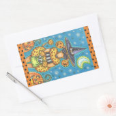 HALLOWEEN PUMPKIN POODLE STICKERS SHEED Rectangle (Umschlag)