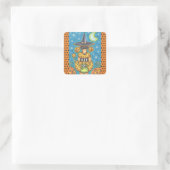 HALLOWEEN PUMPKIN POODLE STICKERS SHEET Square (Tasche)