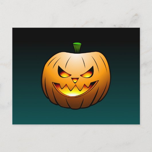 Halloween Pumpkin Postcard Feiertagspostkarte (Vorderseite)