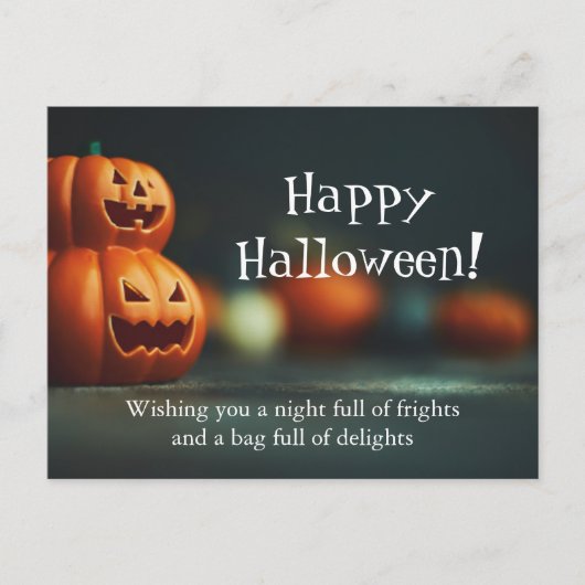 Halloween Pumpkin Postcard Postkarte (Vorderseite)