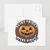 Halloween Pumpkin Postkarte (Vorne/Hinten)
