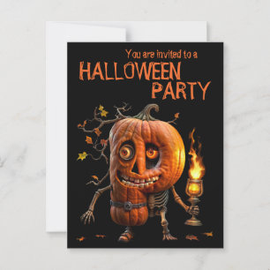 Halloween Pumpkin Postkarte