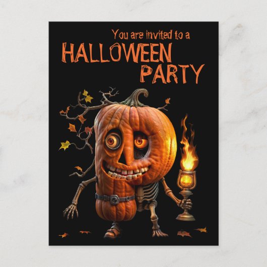 Halloween Pumpkin Postkarte (Vorderseite)