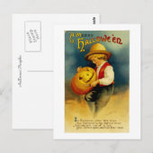 Halloween Pumpkin Postkarte (Vorne/Hinten)