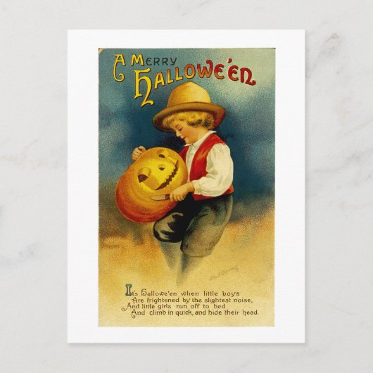 Halloween Pumpkin Postkarte (Vorderseite)