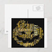 Halloween Pumpkin Postkarte (Vorne/Hinten)