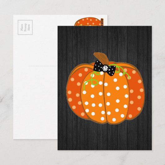 Halloween Pumpkin Postkarte (Vorne/Hinten)