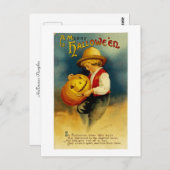 Halloween Pumpkin Postkarte (Vorne/Hinten)