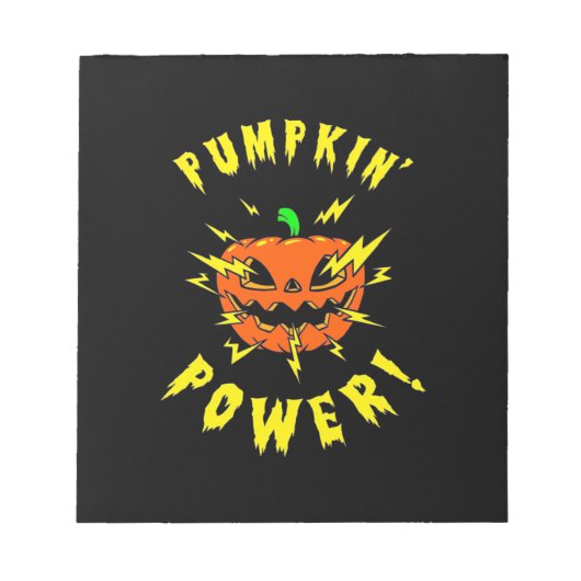 Halloween Pumpkin-Power Notizblock (Vorderseite)