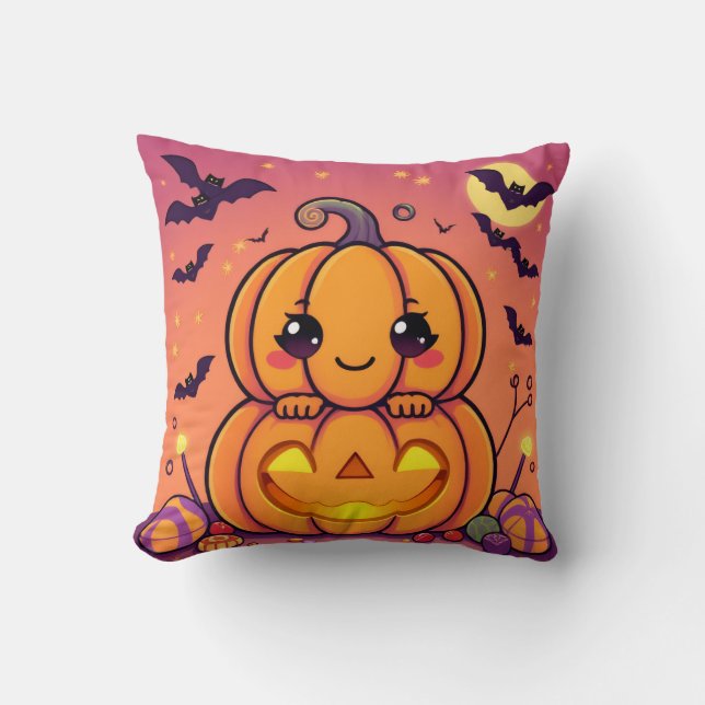 Halloween Pumpkin Print Kissen (Vorderseite)