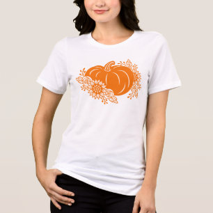 Halloween Pumpkin Print T - Shirt - Crew Neck