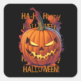 Halloween Pumpkin Quadratischer Aufkleber