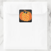 Halloween Pumpkin Quadratischer Aufkleber (Tasche)