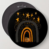 Halloween Pumpkin Rainbow Button (Vorne & Hinten)