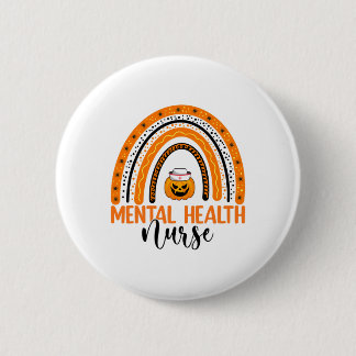 Halloween Pumpkin Rainbow Mental Health Nu Button
