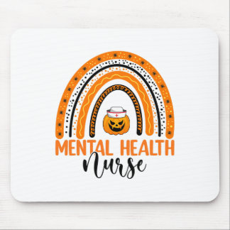 Halloween Pumpkin Rainbow Mental Health Nu Mousepad