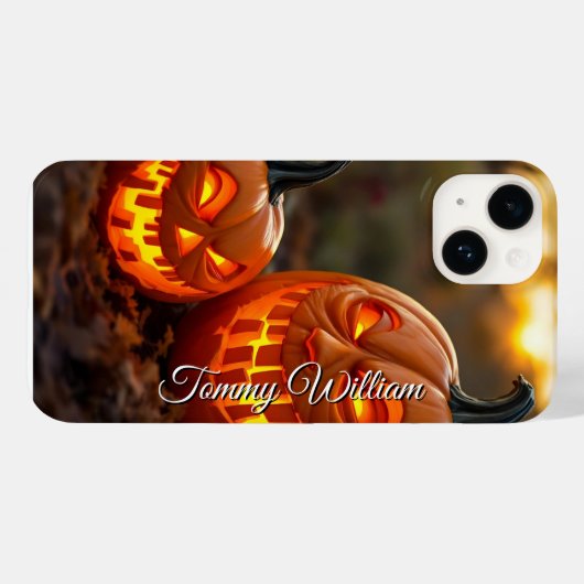 Halloween Pumpkin Retro-Style Case-Mate iPhone Hülle (Rückseite (Horizontal))