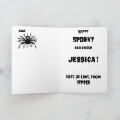 Halloween Pumpkin Retroorange Karte (Innenseite)