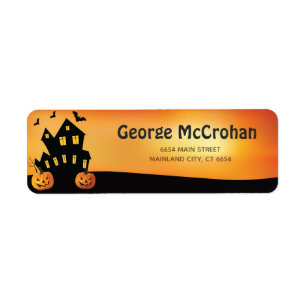 Halloween Pumpkin Return Address