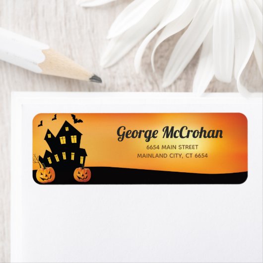 Halloween Pumpkin Return Address (Insitu)