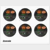 Halloween Pumpkin Ring Pop Runder Aufkleber (Blatt)