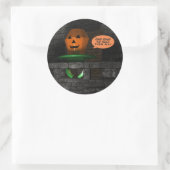 Halloween Pumpkin Ring Pop Runder Aufkleber (Tasche)