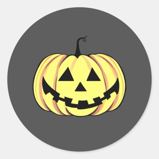 Halloween Pumpkin Runder Aufkleber (Vorderseite)