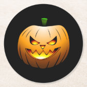 Halloween Pumpkin Runder Pappuntersetzer (Vorderseite)