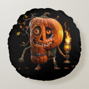 Halloween Pumpkin Rundes Kissen