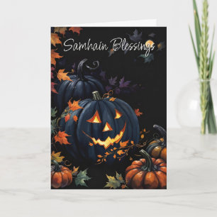 Halloween Pumpkin Samhain Night Pagan Segnungen Karte