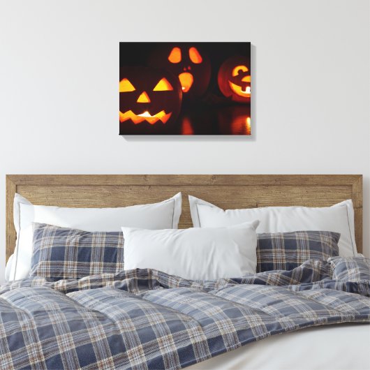 Halloween Pumpkin Scare Leinwanddruck (Insitu (Schlafzimmer))