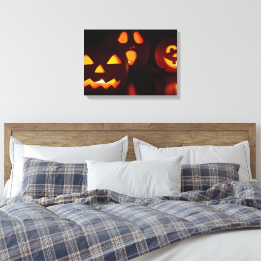 Halloween Pumpkin Scare Leinwanddruck (Insitu (Schlafzimmer))