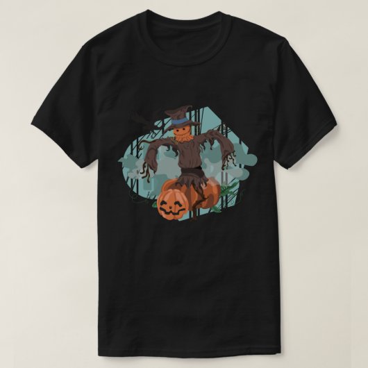 Halloween Pumpkin Scarecrow T-Shirt (Design vorne)