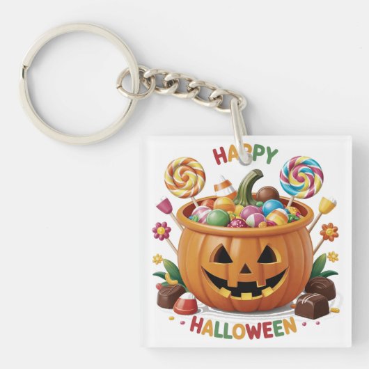 Halloween Pumpkin Schlüsselanhänger (Vorderseite)