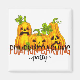 Halloween Pumpkin Schnitzerei Party Fall Funny Magnet
