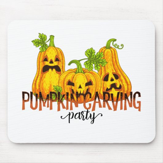 Halloween Pumpkin Schnitzerei Party Fall Funny Mousepad (Vorne)