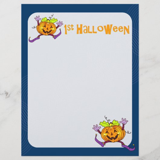 Halloween Pumpkin Scrapbook Paper 2 Flyer (Vorne)