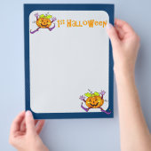 Halloween Pumpkin Scrapbook Paper 2 Flyer (Hand)