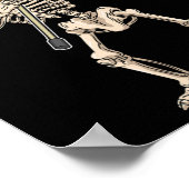 Halloween Pumpkin Skeleton Lacrosse Dabbing Funny Poster (Ecke)