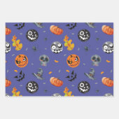 Halloween Pumpkin Skeleton Spuk House Friedhof Geschenkpapier Set (Vorderseite)