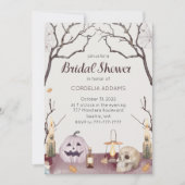 Halloween Pumpkin Skull Bridal Dusche Einladung (Vorderseite)