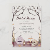 Halloween Pumpkin Skull Bridal Dusche Einladung (Vorne/Hinten)