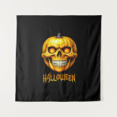HALLOWEEN PUMPKIN SKULL WANDTEPPICH (Vorderseite)