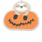 Halloween Pumpkin Sloth Classic T - Shirt Aufkleber (Vorderseite)